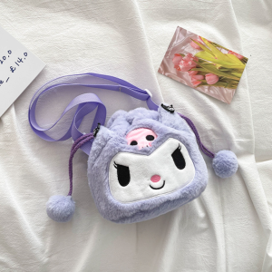 Bayar Di Tempat - Tas Selempang Bulu Serut / Tas Karakter Sanrio / Tas Bulu Tali Serut Anak