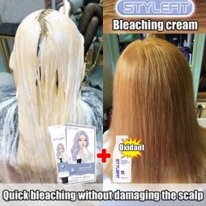 STYLE FIT Hair Color Permanent Bleaching cream (100ml Hair Dye+100ml Oxidant)