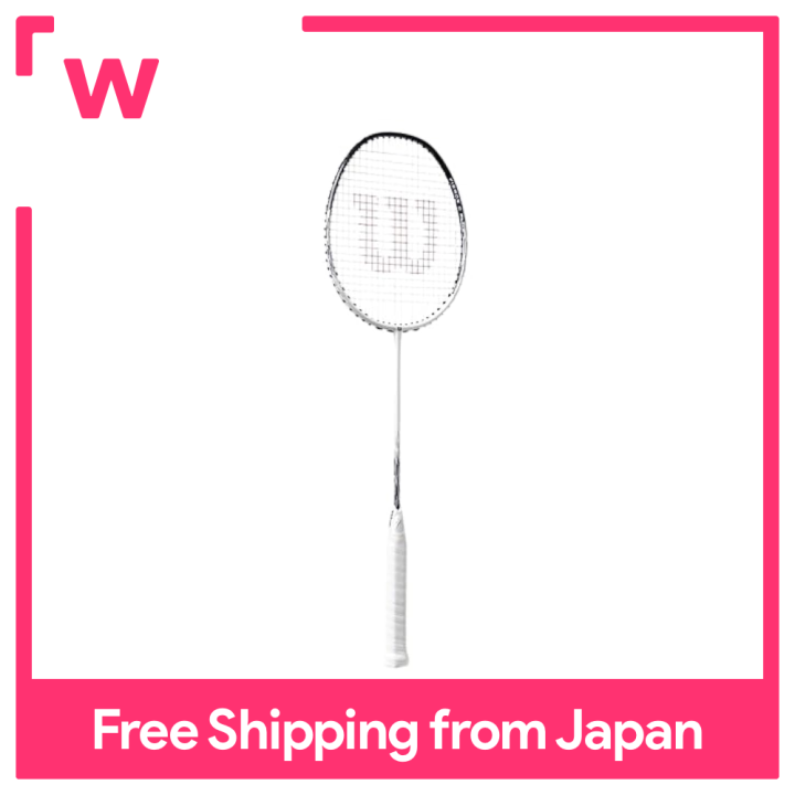 Wilson Badminton Racket [Gut Reupholstered] FIERCE C PLUS Silver/White