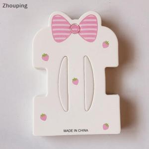 【ZP】 Cute Jewerry 50 cái dễ thương Bowknot dâu thẻ kép vị trí thẻ giấy cho DIY Cô Gái Tóc phụ kiện hiển thị bao bì thẻ bán lẻ thẻ