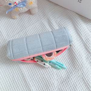 Zaman Now - Tempat Pouch Pillow Korea / Kotak Pensil Sleting Velvet Aesthetic Pastel / Kotak Pensil Bulu / Make Up Pouch