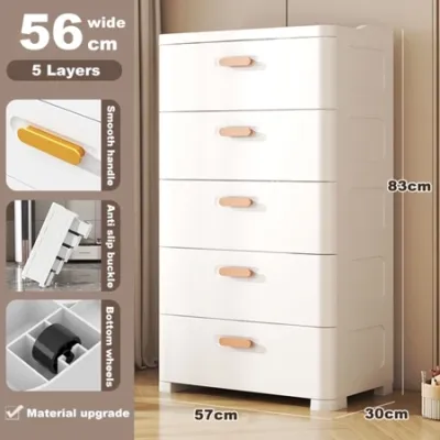 JJ.SG Multi-Layers Drawer Cabinet Plastic Chest Storage Cabinet with wheels Living Room Storage Wardrobe