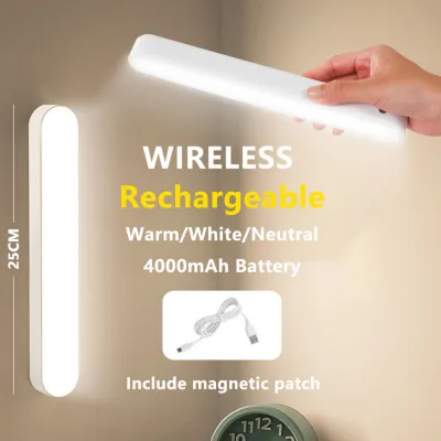 FAMILY`S CHOICE Magnetic Led Light Rechargeable Table Lamp with Remote Contro Desk Lamp Study Light Stationery Magnetic Led Light with Remote