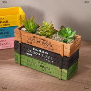 [COD] fjdse กระถางต้นไม้ในสวนแบบย้อนยุคกล่องเก็บไม้สไตล์วินเทจสำหรับใส่เครื่องเขียนกล่องปากกากระถางต้นไม้สำหรับตกแต่งบ้านระเบียง