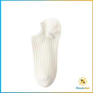 TookJai ถุงเท้าข้อสั้น แนววินเทจแฟชั่น วัสดุผ้าฝ้ายแท้ ระบายอากาศดี  สไตล์ญี่ปุ่น Women socks