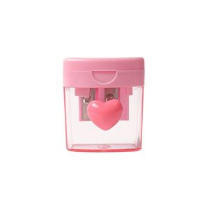 GONUUWGL With Cover Pencil Sharping Tools 1/2 Holes Transparent Pencil Sharpener Cute Writing Pencil Cutter Student Stationery