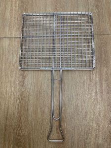 VỈ Kẹp Thịt Chả NƯỚNG Siêu Dày Xịn INOX 304 CAO CẤP 25X30CM (KHÔNG NHIỄM TỪ)