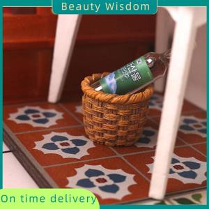 Beauty Wisdom 1Pc 1:12 Dollhouse Miniature Resin Basket Model Dolls Kitchen Accessories