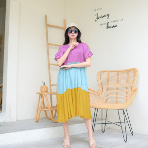 BEST SELLER | DRESS ICE CREAM | MIDI DRESS | DRESS WANITA | DRESS KEKINIAN | DRES SIMPLE | BISA COD
