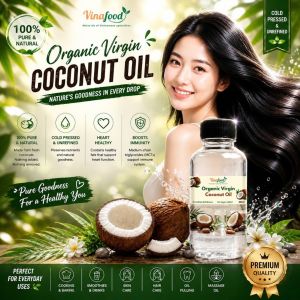 Organic Extra Virgin Coconut Oil Anti-Viral Antibacterial for Skin Hair Nails 100ml-500ml