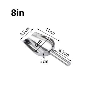 Stainless Steel Ice Scoop 8inch/9inch/10inch/11inch Metal Ice Scooper Stainless Steel Candy Shovel