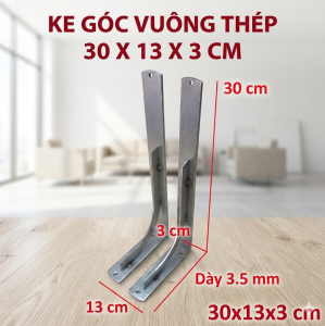 Giá Đỡ Kệ Thép Mạ Kẽm (1 Đôi) – Chịu Lực Tốt Nhiều Kích Thước 20/25/30/35/40/45/50cm – Ke góc vuông Dùng Lắp Kệ Tường Kệ Gỗ