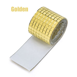 1.57x39.37inches Self-adhesive Mirrors Mosaic Tiles Stickers Glass Sticker Wallpaper for Kitchen Bathroom background Decr