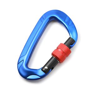 OWNNEW 12KN Professional Safety Carabiner Multicolors Aluminum D Shape Key Hooks  Climbing Security Lock Mountaineering Protective Equipment