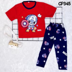 blinqshop Baju tidur anak untuk 1-10 tahun/setelan anak perempuan/setelan anak cewek/stelan anak laki-laki/setean cp full printing motif MARVEL MRH CP 346