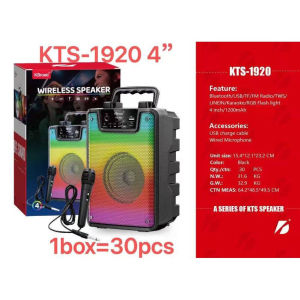 KTS-2388 1500mAh 6.5x2" Wireless Bluetooth Karaoke Speaker Free Wireless Microphone