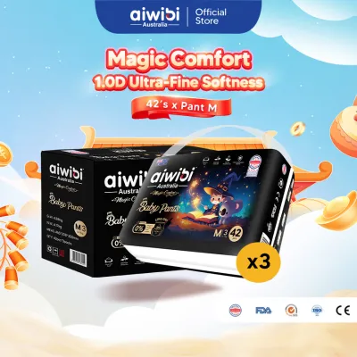 [Bundle of 3] Aiwibi Baby Diapers Magic Comfort (Pant)