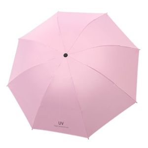 JPTD Waterproof Sunscreen Umbrella Windproof Solid Color Hand Operated Parasol Portable 8 Ribs UV Protection Umbrella Sunny Days