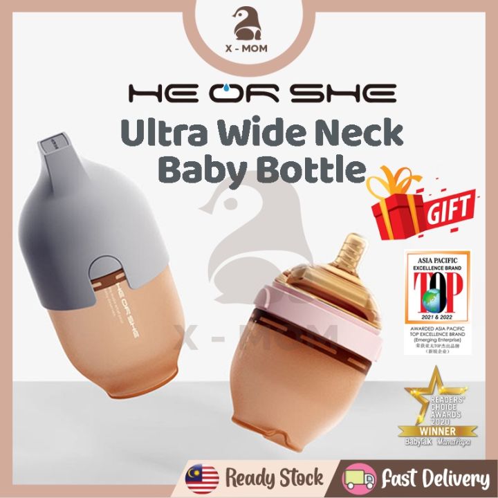 He or She Classic Ultra Wide Neck Baby Bottle Heorshe