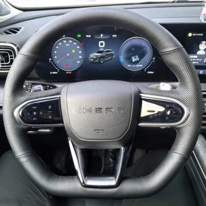 Kaly Hand Stitched Genuine Leather Peach wood grain Car Steering Wheel Cover for Chery Arrizo 5x Tiggo 7 Plus Tiggo 8 Pro Auto Parts 2B5Z7