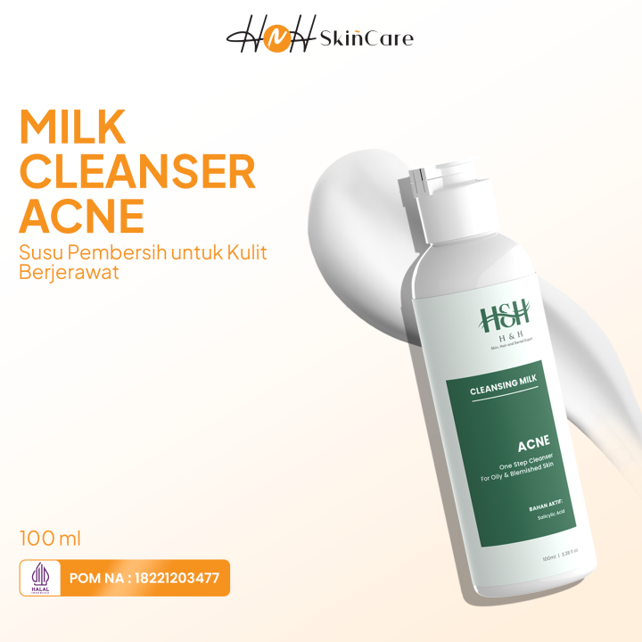 HNH Skincare - Cleansing Milk Acne - Milk Cleanser Pembersih Wajah untuk Kulit Berjerawat