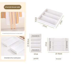❣️SPACEIDEAS❣️ PS Adjustable Drawer Organizer Trays Drawer Divider Organizers Box Cosmetics Organizer Trays Stationery Organizer Box Desk Drawer Organizer Trays Kitchen Drawer Organizers Trays Kitchen Utensils Sorting Trays Drawer Organizer Box