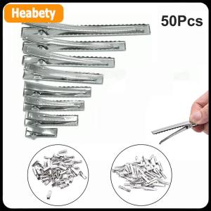 【2-3 days delivery】 50PC Silver Tone Metal Alligator Clip Crocodile Clamps Spring Clip Duckbill Clip