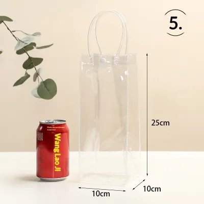 Yzlong Túi Tay cầm bằng nhựa PVC trong suốt cho quà tặng đồ ăn nhẹ và đồ uống-Biểu tượng tùy chỉnh có sẵn