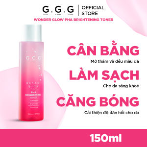 Toner Hồng PHA Hỗ Trợ Peel Da Dịu Nhẹ Sáng Da G.G.G Wonder Glow PHA Brightening Toner 150ml
