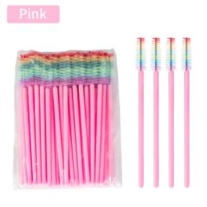 CHLOCH 50Pcs Crystal Eyelash Brush Microbrush Eyelashes Extension Spoolie Lash Extension Brushes Durable Cosmetics Tool Lash Makeup Brushes Eyelash Extensions
