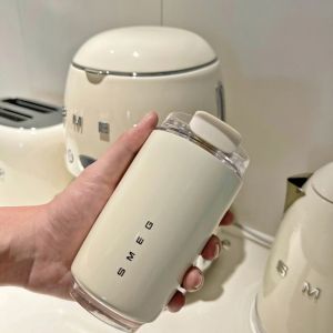 New SMEG Vintage Insulation Cup Stainless Steel Coffee Cup Accompanying Cup Portable High Beauty Car Water Cup