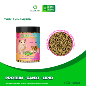 Thức ăn Hamster GREENABC- Hỗ trợ tiêu hóa giảm căng thẳng – Hộp 10g và 480g