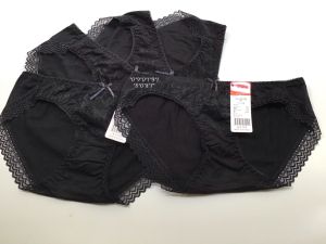 Đồ lót nữ freeship Set 5 quần sịp cotton lụa phối ren cao cấp mềm mại quyến rũ màu đen VN115 nội y MarketOnline