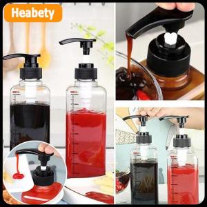 【2-3 ngày giao hàng】 500ml 1000ml chất lỏng Dispenser với quy mô cà phê Syrup nhỏ giọt chai với bơm thủy lực vòi phun đầu bếp mật ong Jar container