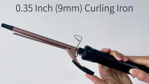 JAETON 3/8 Inch Small Curling Iron Wand with Adjustable Temperature 9MM Thin Ceramic Barrel Hair Curler Create Tight Curls with Adjustable Temperature Fast Heating for Short & Long Hair