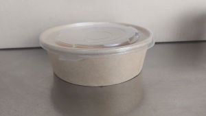 Tô giấy Kraft 500ml salad (Dạng thấp) Thùng 300-500 cái kèm nắp