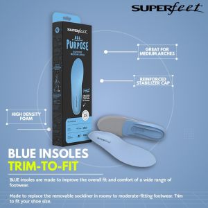 SUPERFEET BLUE Insoles (TRIM-TO-FIT)(All-Purpose Comfort)