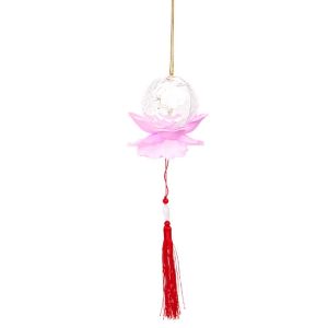 HUYAN Stylish Glowing Hand Held Lantern Portable Handmade LED Light Chinese Style Creative Luminous Toy Pendant Mid-Autumn Festival