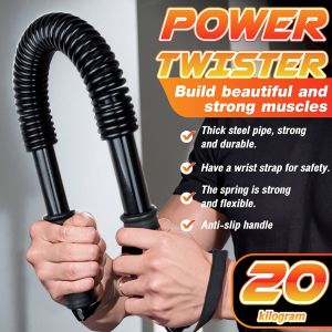 BG Sport Spring Arm Strength Hand Gripper Power Twister Resistance Bend Bar for Fitness Chest Forearm