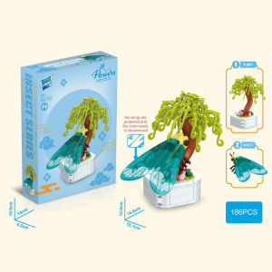 Mainan blok dekorasi kebun bunga miniatur brick garden flowers building block SCB0103 series F