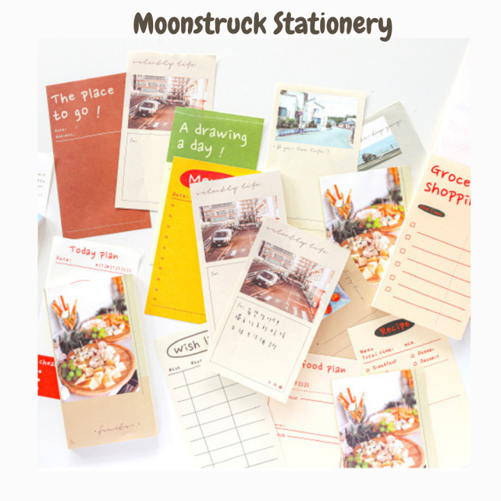 MOONSTRUCK Memo Pad Paper Note Message Daily Life Planner Simple Basic ...