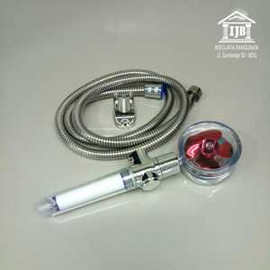 Hand Shower Turbocharged Shower Head Baling Kincir Merah Kuning Biru Ungu Chrome Anak