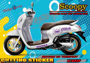 STICKER SCOOPY STRIPING STITCH SCOOPY PRESTIGE 2021