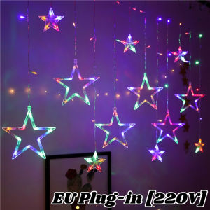 Ramadan Copper Fairy LED Curtain String Lights Remote Control Window Indoor Christmas Home Festive Decoration