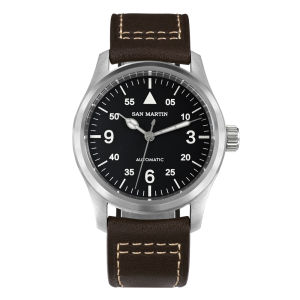 San Martin 37mm Pilot Watch For Men 8215 Retro Mechanical Wristwatch Military Clock Automatic Waterproof 10Bar BGW9 SN0034B-1