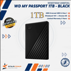 WD My Passport™ Portable External HDD Storage 1TB / 2TB Free Rescue Data Recovery 10 year warranty