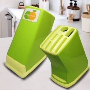 Tempat Pisau / Tempat Pisau Plastik 7 Sekat Tebal Premium Golden Sunkist TP 1042