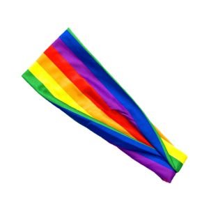 HEALMEYOU Soft Rainbow Elastic Headband Parade Sweat Absorbing Sports Hairband Fashion Headwear Rainbow Headband Pride Month
