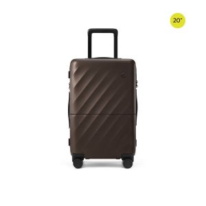 NinetyGo : กระเป๋าเดินทางล้อลาก ทรงทรังค์ รุ่นริปเพิล (Ripple 90L03) : น้ำตาล