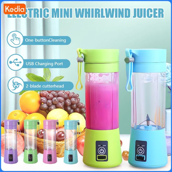 【cod】mini Portable Electric Fruit Juicers Extractor Blender Mixer 380ml 